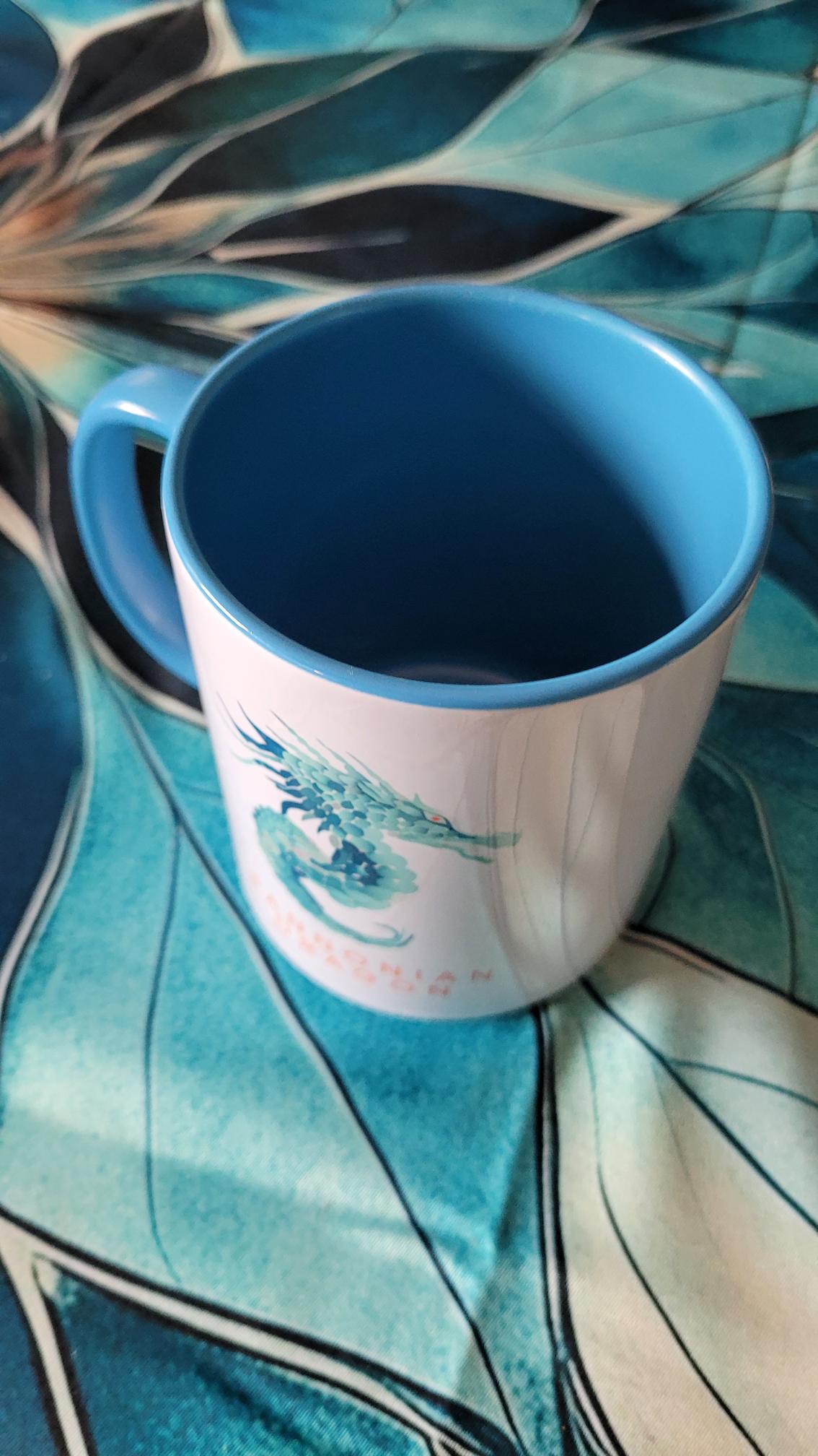 Pannonian Dragon Ceramic Mug – 350ml LUNGFIT Daily Ritual Cup