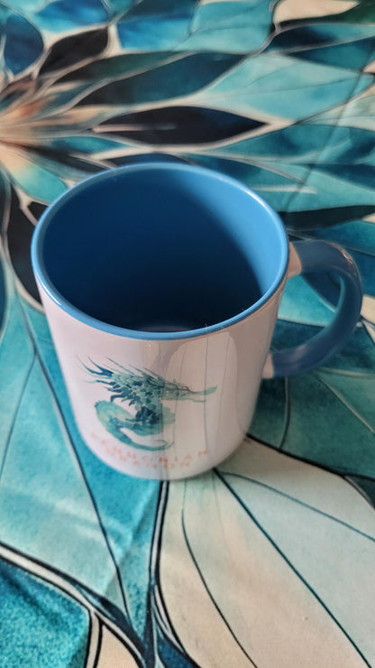 Pannonian Dragon Ceramic Mug – 350ml LUNGFIT Daily Ritual Cup